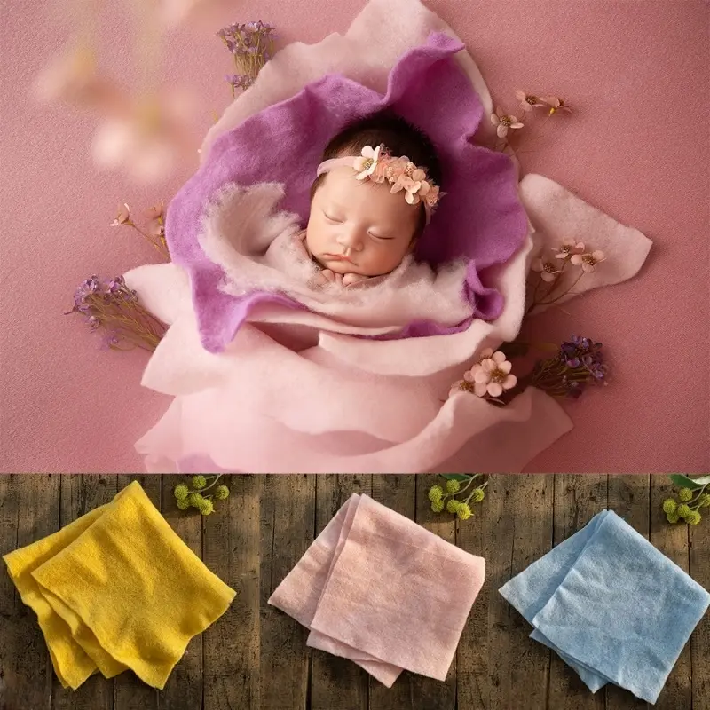 Colorful Wool Wrap - Newborn Photography Wrap